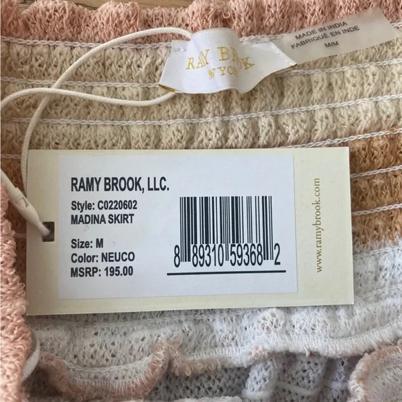 Ramy Brook Women's Madina Striped Ruffle Coverup Size M- never worn - Picture 2 of 2